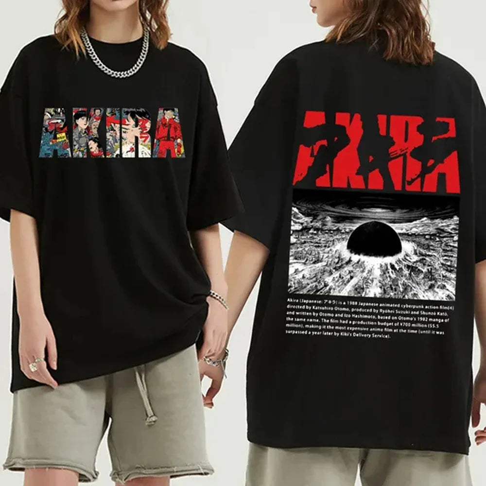 Japanese Anime Neo Tokyo Akira T Shirt Movie Science Fiction Manga Shotaro Kaneda Men Short Sleeve T Shirts 100% Cotton 72417