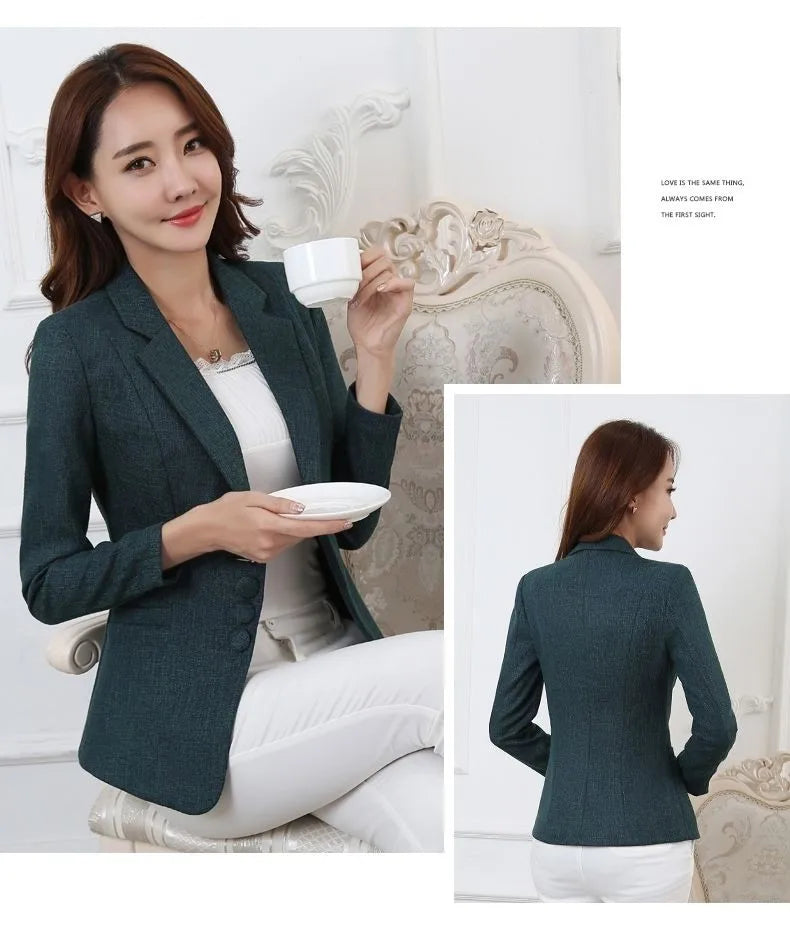 Fashion Women Blazers Jackets Work Office Lady Suit 2025 Slim Single Breasted Business Female Blazer Coats Formal Veste Femme