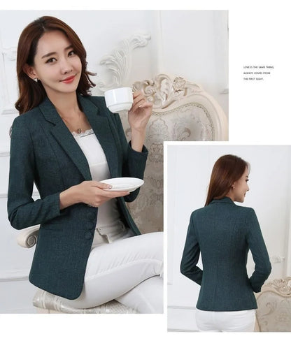 Fashion Women Blazers Jackets Work Office Lady Suit 2025 Slim Single Breasted Business Female Blazer Coats Formal Veste Femme