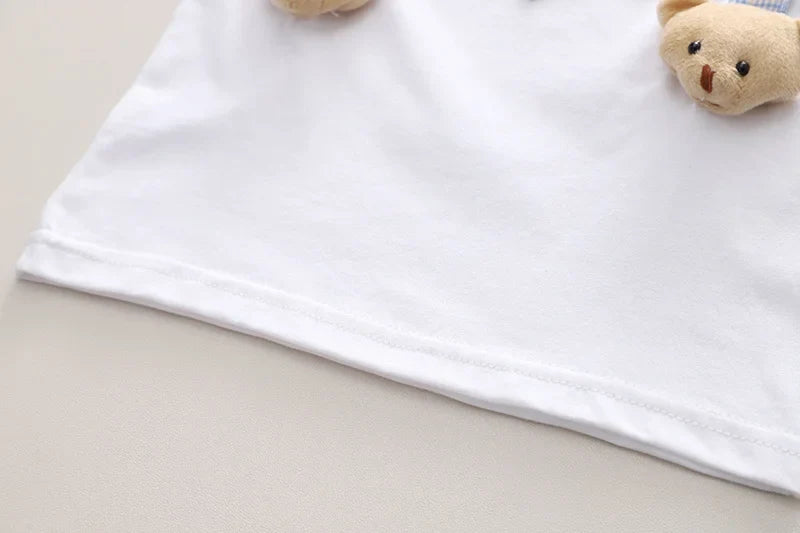 Summer Kids Clothes Set for Boys Girls Patchwork T-Shirt Shorts 2Pcs Suit Toddler Baby Clothing Infant Outfit for Ages 1-5 Years