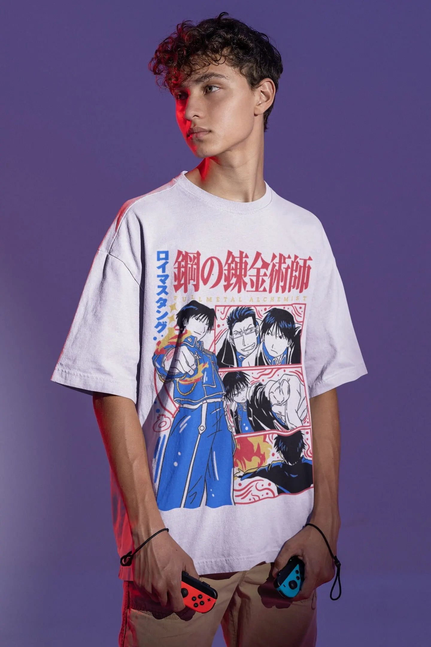 Classic Japan Anime FULLMETAL ALCHEMIST Manga Graphic Print T-shirt Men Women New Fashion O-neck Cotton Tee Oversized Casual Top