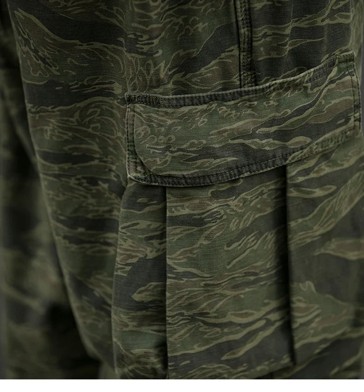 High Quality American Retro Ast Craft Camouflage Cargo Pants For Men Clothing Outdoors Tactical Pants Casual Baggy Trousers Male