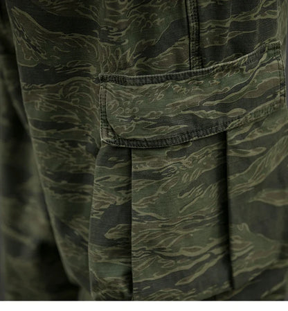 High Quality American Retro Ast Craft Camouflage Cargo Pants For Men Clothing Outdoors Tactical Pants Casual Baggy Trousers Male
