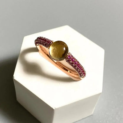 6mm Round Candy Style Ring for Women 33 Colors Purple Zircon Crystal Inlay Jewelry Birthday Gift