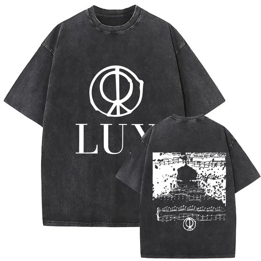 Rosalia Lux Tour Album 2025 Vintage Washed T Shirts Men Women Casual Oversized Cotton T-shirt Fashion Pop Print Clothing Tshirt