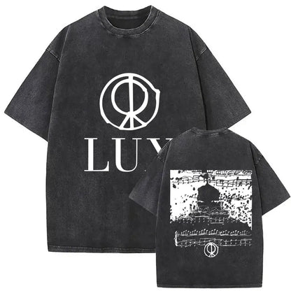 Rosalia Lux Tour Album 2025 Vintage Washed T Shirts Men Women Casual Oversized Cotton T-shirt Fashion Pop Print Clothing Tshirt
