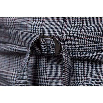 Men Vest Vintage Plaid Turn Down Collar Male Suit Vest Slim Double-breasted Sleeveless Business Casual Man Waistcoat