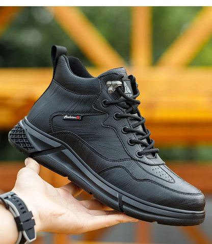 Comfortable safety sneaker for men winter anti-slip boots man construction indestructible black work boots steel nose work shoes