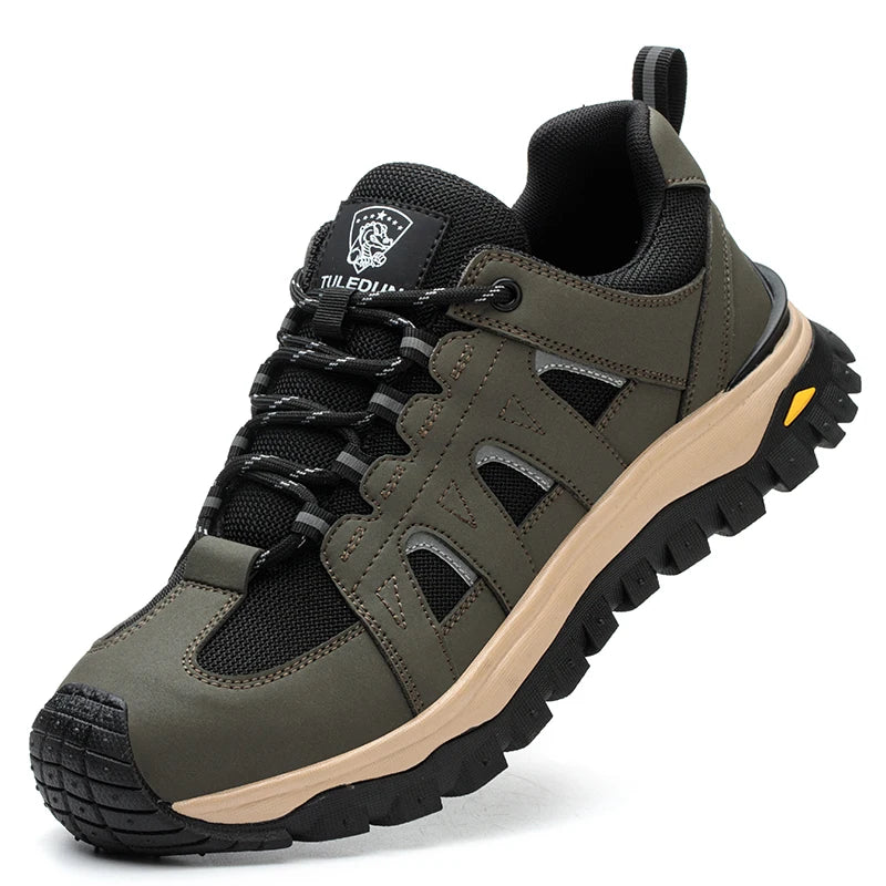 Steel Toe Safety Shoes Men Work Safety Boots Lightweight Breathable Comfortable Sneakers Men Boots Slip-resistant shoes