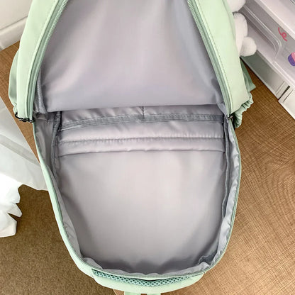 New Female Fashion Men High Capacity Waterproof College Backpack Trendy Women Laptop School Bags Cute Girl Travel Book Bag Cool
