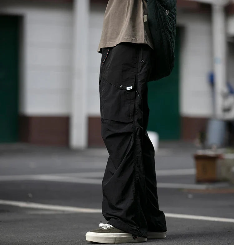 Spring Summer Korean Outdoor Functional Waterproof Cargo Pants For Men Clothing Harajuku Joggers Casual Breathable Pants Male