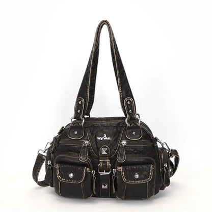 Vintage Women Handbags Fashion Satchel PU Shoulder Bag Top-handle Handbag Dumpling Pack Gifts Shoulder Bags Phone Money Pack