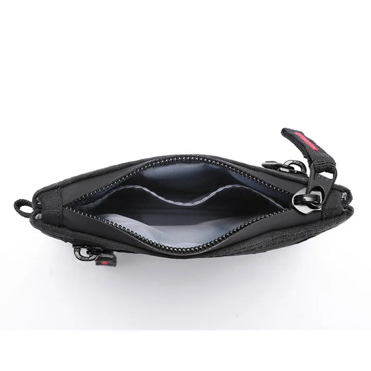 Porte-cartes de crédit RFID Hommes Portefeuilles Luxe Nylon Porte-monnaie mince Étui à clés à glissière Homme Sac tactique Porte-monnaie avec mousqueton