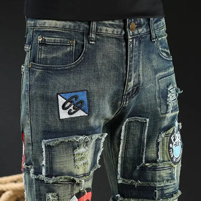 Trousers New Rock Work Wear Straight Jeans for Men Hip Hop Man Cowboy Pants with Pockets Casual Harajuku Classic Aesthetic Denim
