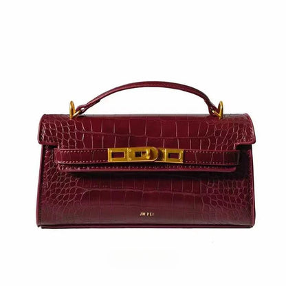 Crocodile Embossed Handbag, Luxury Designer Convertible Purse for Women, Crossbody & Shoulder Bag in New Style