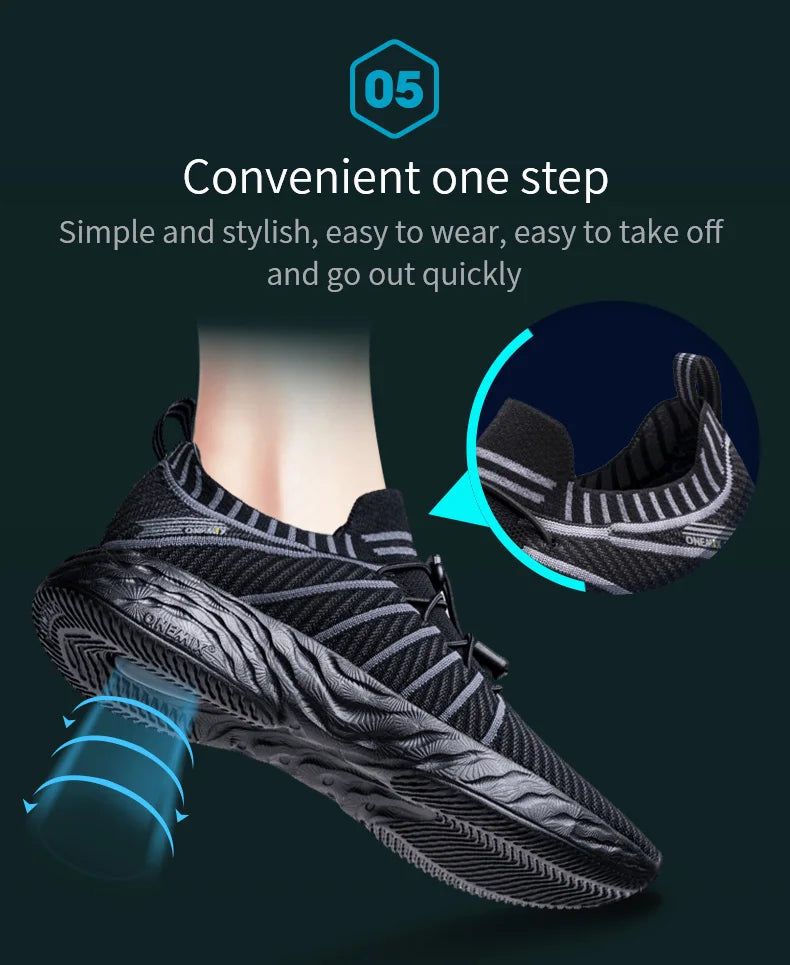 New Black Running Shoes for Men Waterproof Breathable Training Sneakers Male Outdoor Anti-Slip Trekking Sports Shoes