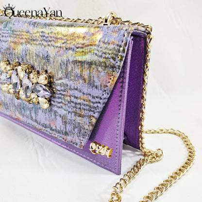 New Women High-Heel Shoes Elegant Wine Rhinestone Metallic Diamond Accents Paired with Match Handbag Exquisite Special-Material