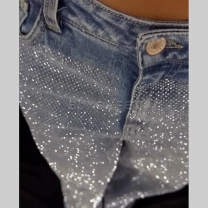 2025 Female Sweet Style Fashion Baggy Pants Washed Blue Women's Wide Leg Loose Jeans New Stylish Wide Leg Trousers Denim Pants