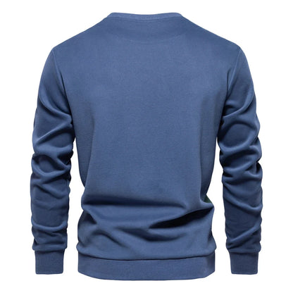 Mens Patckwork Cotton-blend Crew Neck Sweatshirts Fashion Casual Sport Round Neck Pullover Sweatshirt for Men