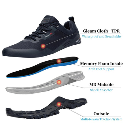 Men Hiking Shoes New Outdoor Climbing Waterproof Non-slip Wear-resistant Sneakers Male Casual Lace-Up Walking Shoes ﻿