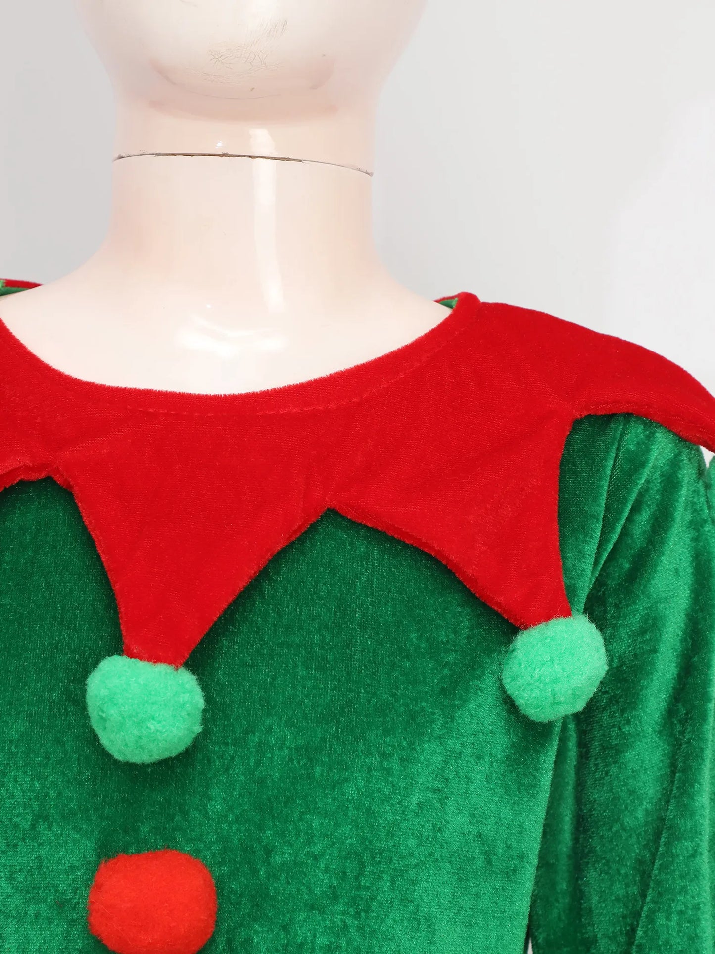 Boys Christmas Elf Costume Xmas Santa Clause Set with Shirt Pants Hat Elf Ears Belt Stockings Festivals New Year Fancy Dress Up