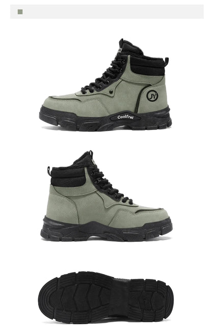 Mens Boots Casual Shoes Winter Platform Leather Designer Luxury Chelsea Cowboy Outdoor Work Safety Ankle Sneakers 2025