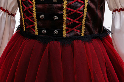 Halloween Girl Pirate Dress Pirates Caribbean Role Playing Costume Children Princess Dress Pirate Captain Performance Costume