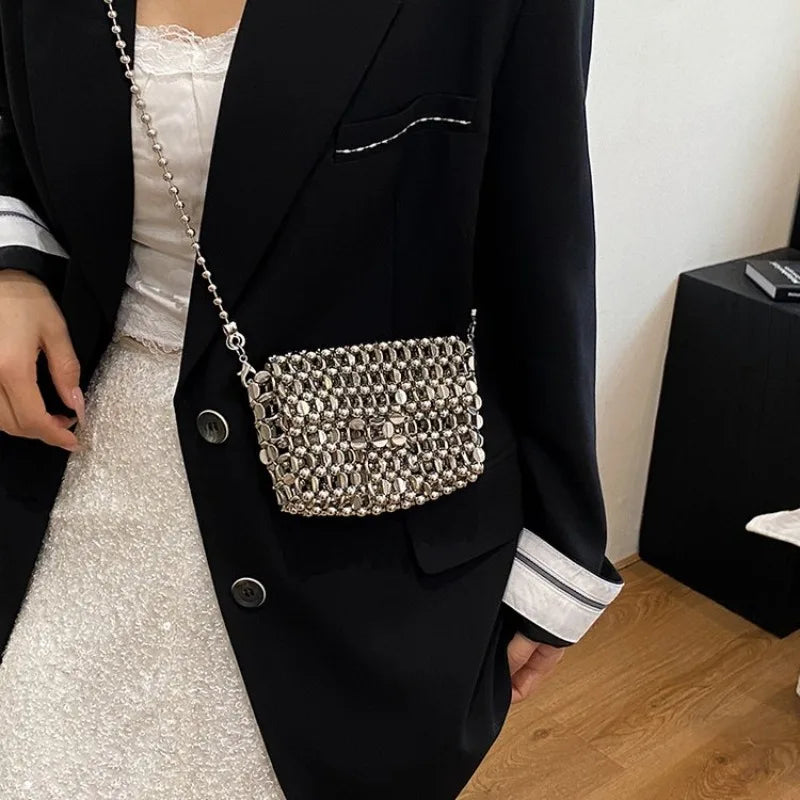 PU Sense of Luxury Solid Color Evening Bags Hollow Out Temperament 2025 Hot Sale Ladies Bags Versatile Fashion Shoulder Bags