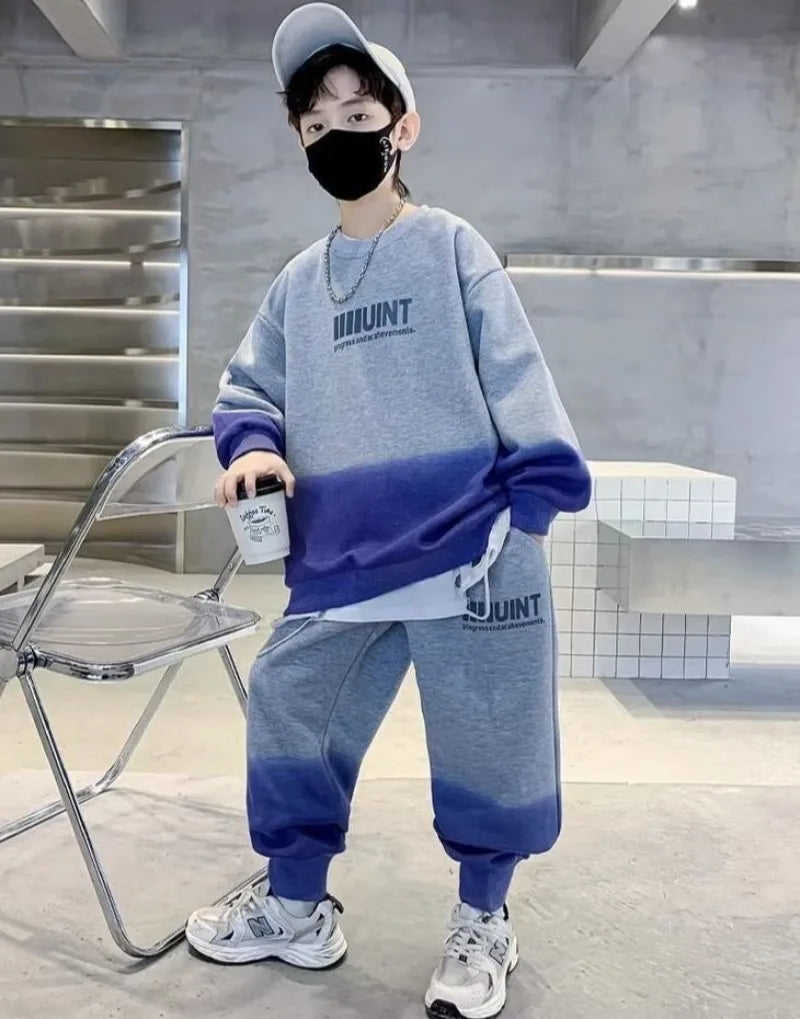 Sweatshirt Set Print Boy Autumn Winter Korean Kids Clothes 2025 Children's Boy's Clothing Child Boys Sets Costume Outfit 4 Years