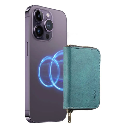 for Magsafe Zipper Wallet Phone Card Holder for IPhone 16 Pro Max 15 14 13 12 S25 S24Plus Ultra Pixel 9  Anti-theft Leather Case