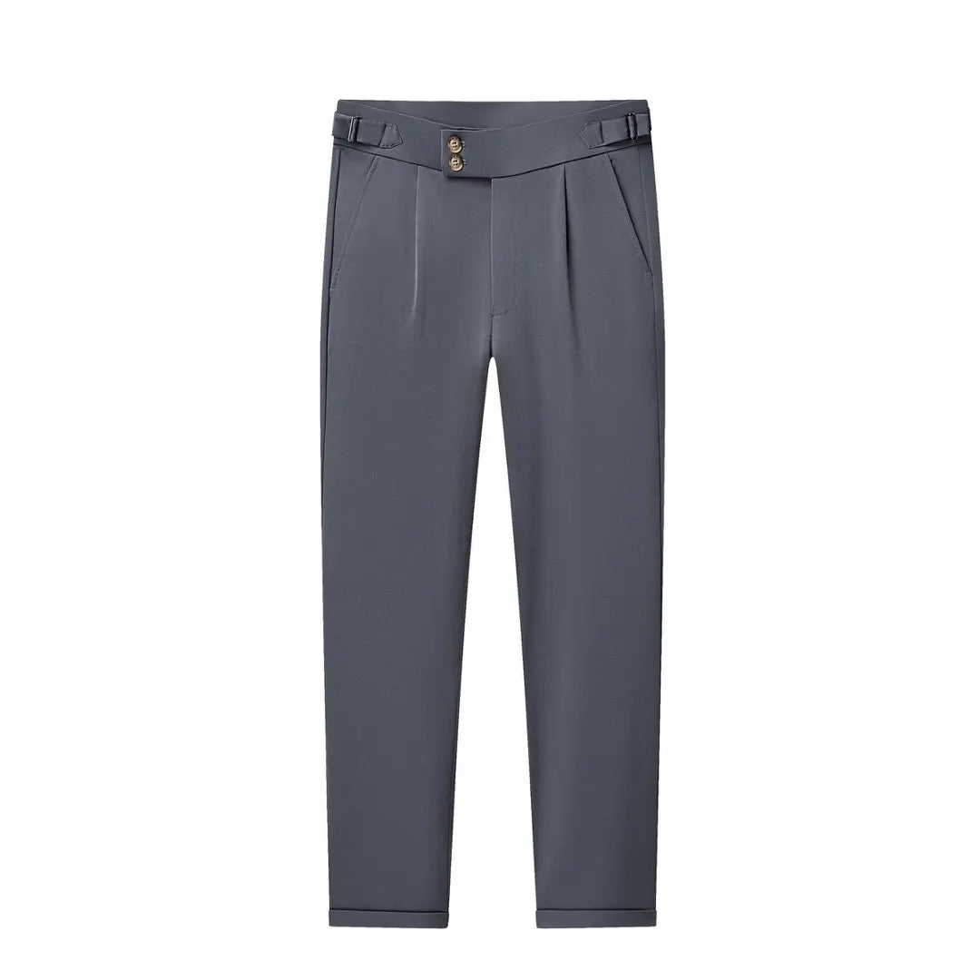 High Quality Mens Stretch Golf Pants Casual Slim Fit Dress Pants Adjustable Waist Tapered Work Cropped Trousers