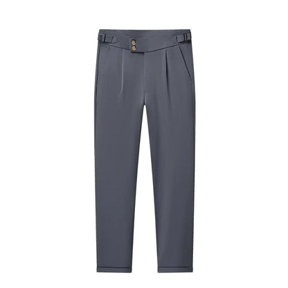 High Quality Mens Stretch Golf Pants Casual Slim Fit Dress Pants Adjustable Waist Tapered Work Cropped Trousers