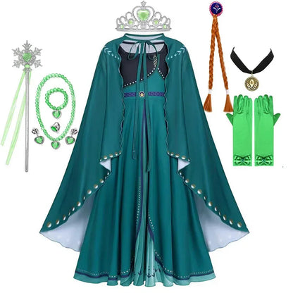 Frozen Snow Queen Elsa Anna Dresses for Girls Costumes Kids Cosplay Princess Children Gowns Clothes Party Dresses Outfits