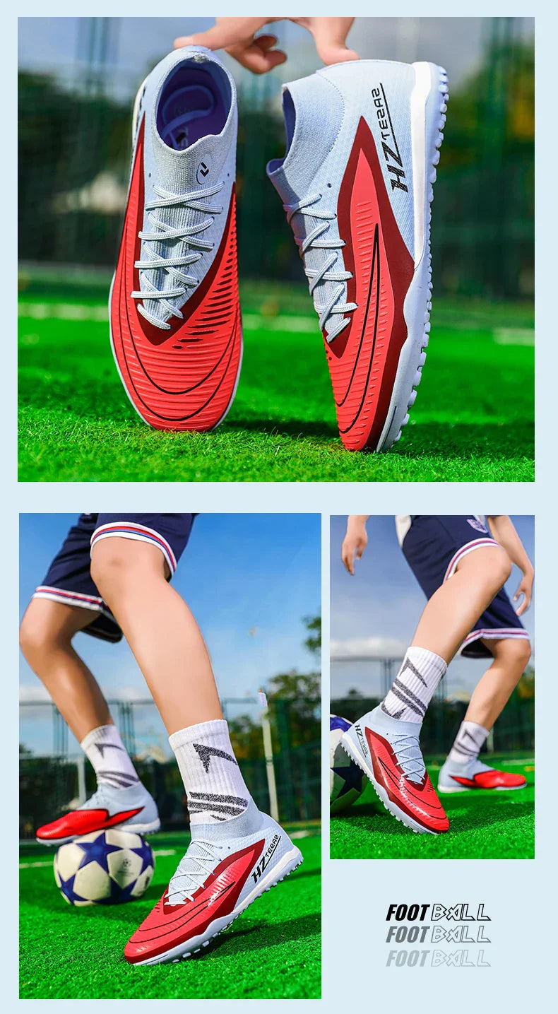 New Men Football Boots Training Breathable Cleats Adult Outdoor Non Slip Match Long Spikes Soccer Shoes Sport Boys Comfortable