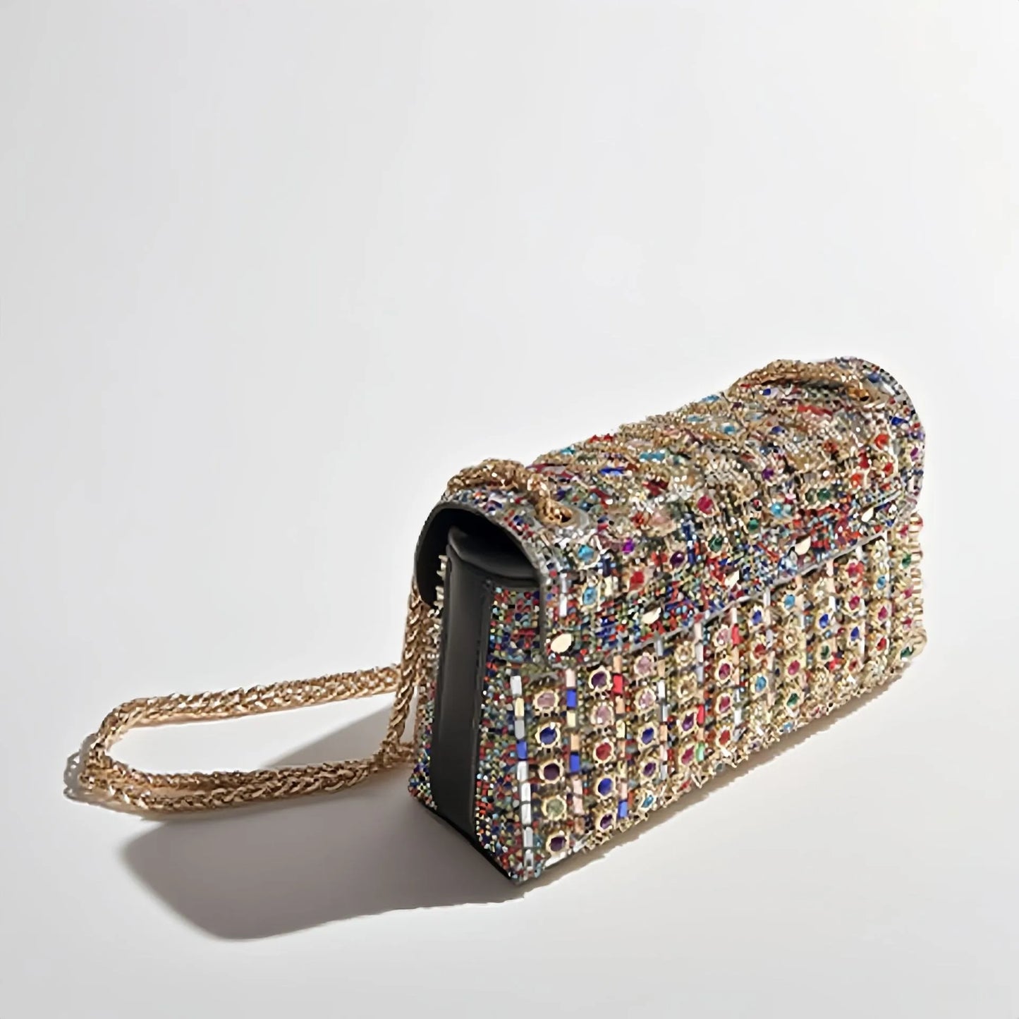 Multi-color Square Evening Bag Clutch Luxury Shoulder Bag Hand Armpit Chain Wedding Party Rhinestone Elegant Exquisite Handbag