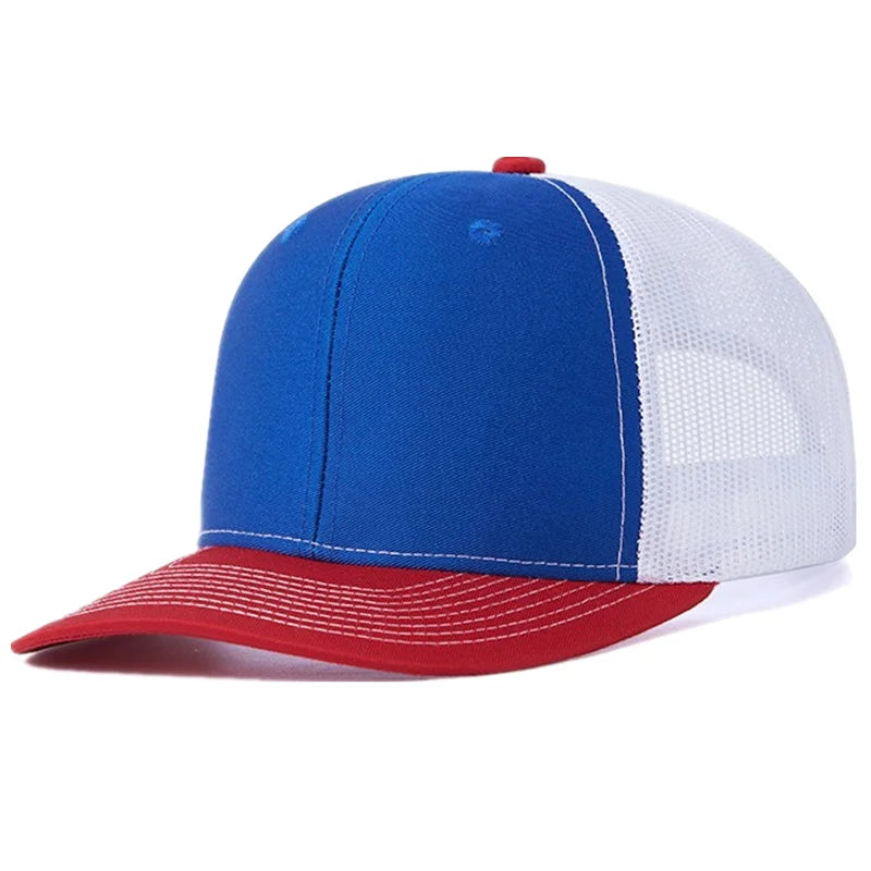 Hot Sale Unisex Cap Slight Curved Brim Style Trucker Hat  Men & Women Casual Outdoor Breathable Summer Cap