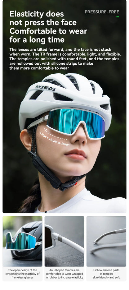 Outdoor Cycling Sunglasses Polarized UV400 Driving Eyewear Bicycle Goggles Non-slip Anti-fog Photochromic Glasses