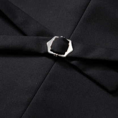 2024 New  Solid Color Men's Vest Versatile Suit Collar Slant Hem Mens Blazer Waistcoat  Dark Gray Black Red Navy-Blue  S-6XL