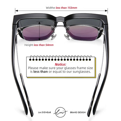 Brand Oversized Frame Cover Optical Glasses Trend Fit Over Sunglasses For Men Women Polarized TR-90 Anti-Glare UV400 Eyewear