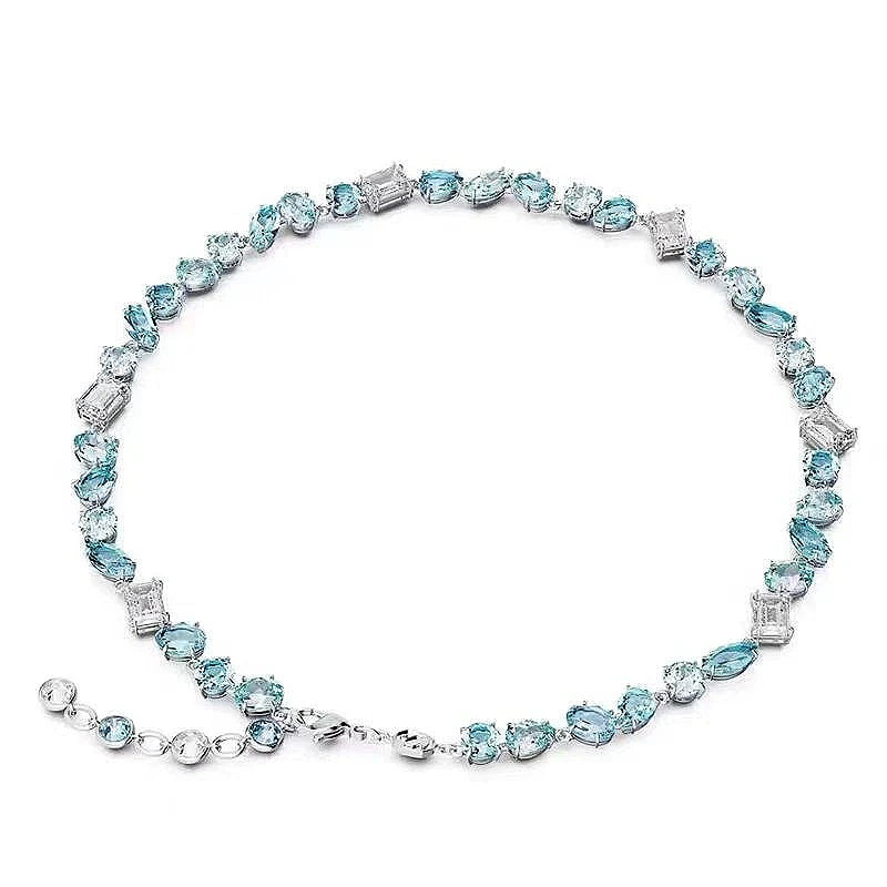 Candy Colorful Imitation Crystal Dopamine Unique Design Choker Necklace Bracelet Earrings, Jewelry for Women Bridal Gift