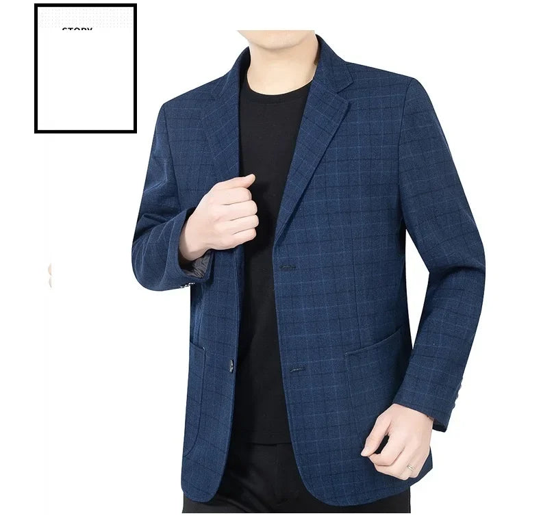 Brand Fashion Suits Blazer Mens Checked Spring Blazer for Men Stylish 2026 Autumn New in Suits Blazers Men Clothing
