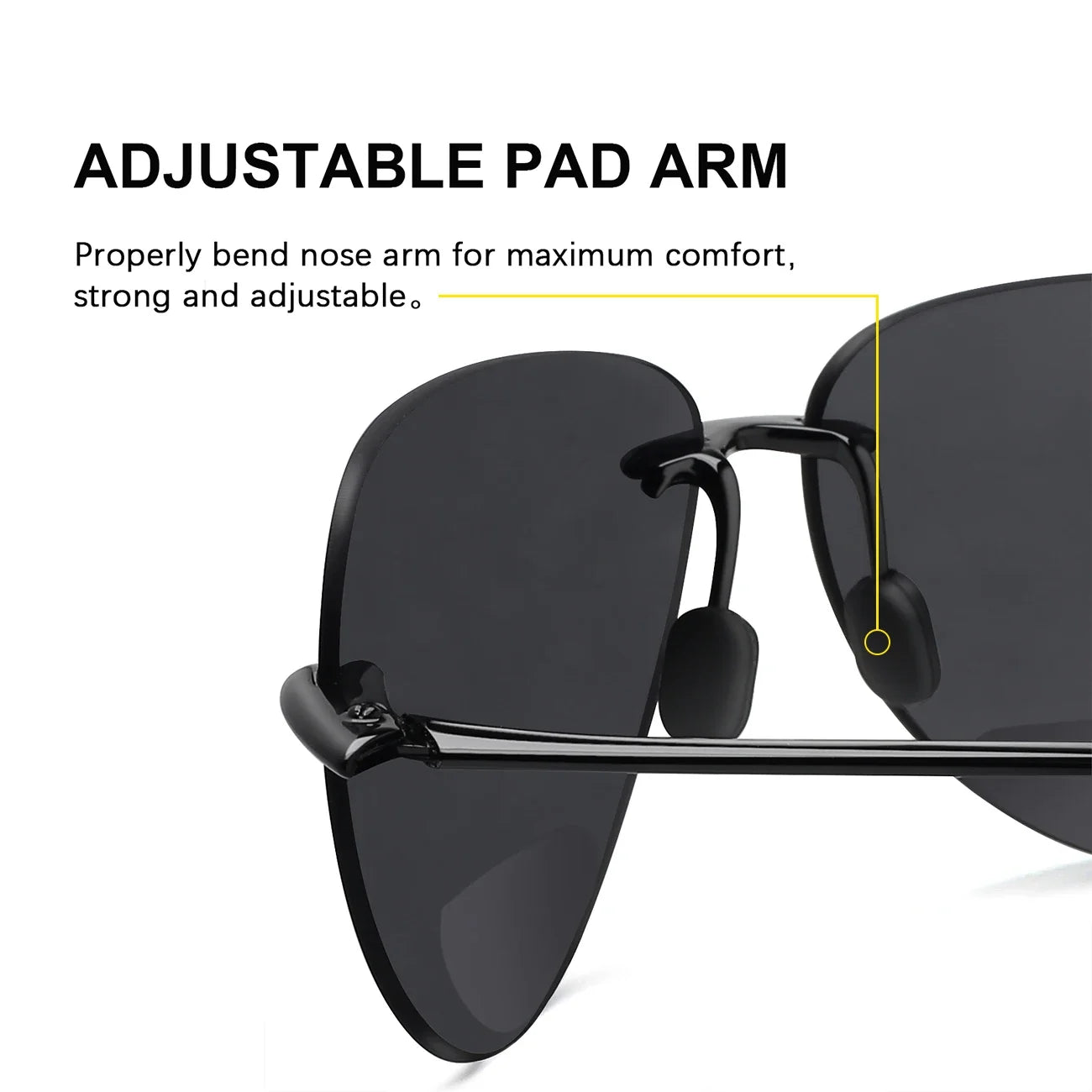 Sports Sunglasses for Men Women Tr90 Rimless Frame for Running Fishing Golf Surf Driving MJ8008