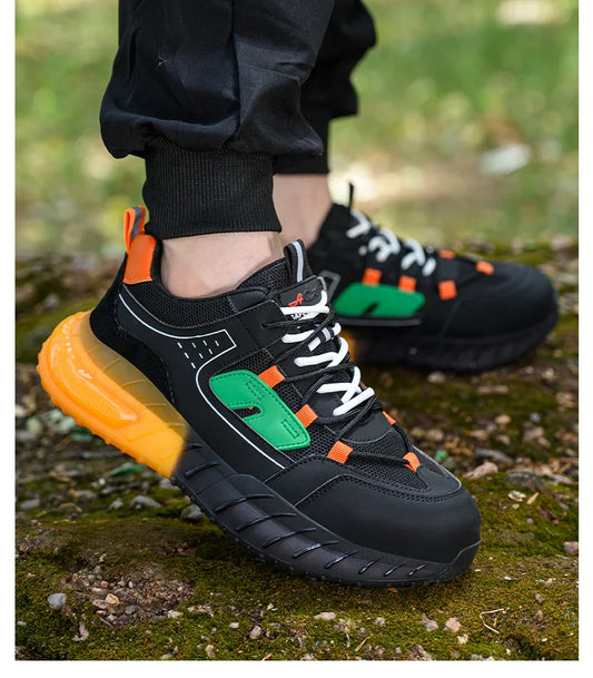 New Fashion 2025 Work Sneakers Protective Safety Shoes Industrial Puncture-Proof Anti-smash Steel Indestructible Toe Male Boots