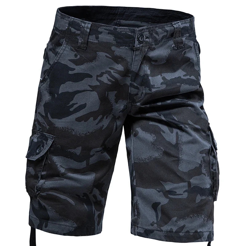 Tactical Cargo Shorts Men Camo Joggers Shorts Casual Outdoor Sports Half Pants Pocket Cotton Breathable Cargo Shorts