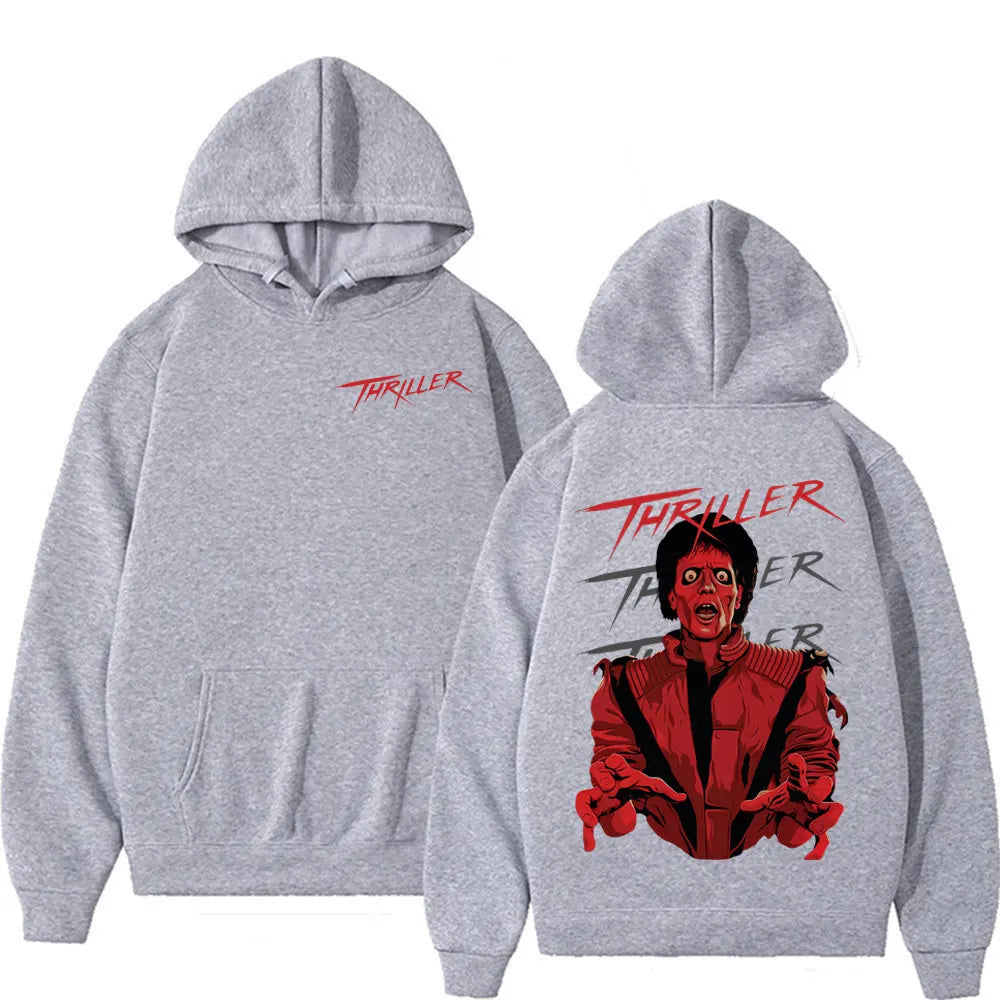 King of Pop Michael Jackson Thriller Hoodies Men's Women Harajuku Vintage Style Sweatshirts High Quality Casual Hoodie Pullovers
