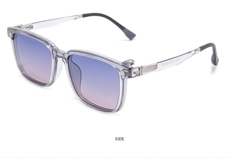 Gradient Men Flip Up Clip on Men Driving Polarized Oversized Optical Myopia Glasses Magnetic Eyeglasses For Women TJ2191