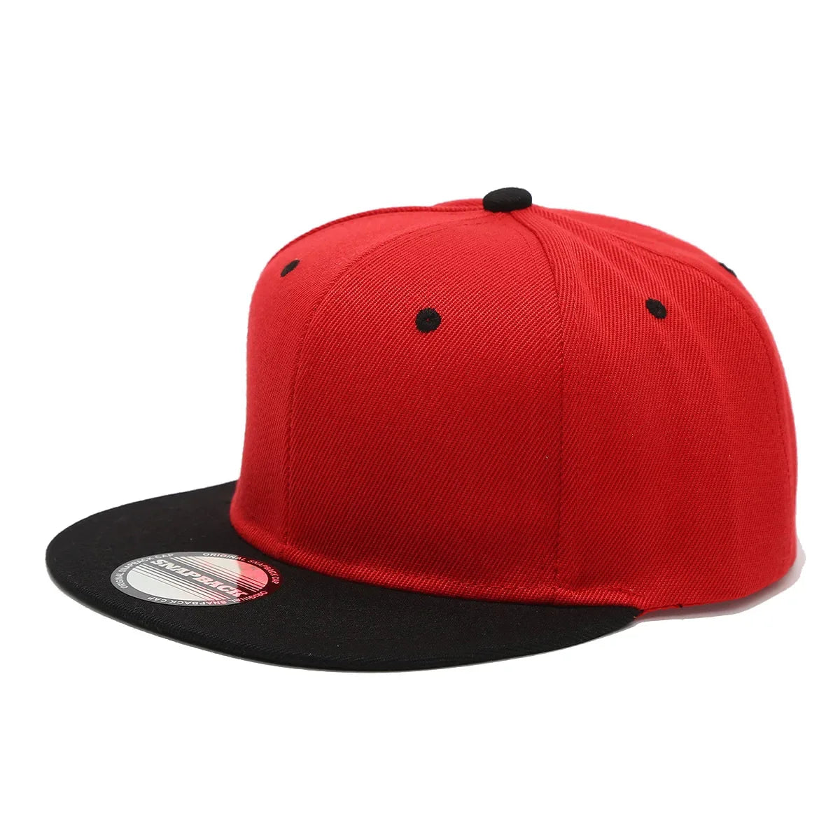 Blank Two Tone Snapback Cap Men Women Flat Brim Baseball Hat Color Block Hip Hop Streetwear Adjustable Plain Bboy Caps