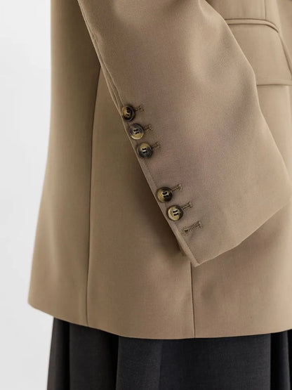 A Must-Have for Commuting~ 2026 Spring Women's Plus-Size Casual Blazer with Shoulder Pads, Oversized Loose Fit with a High-End Feel