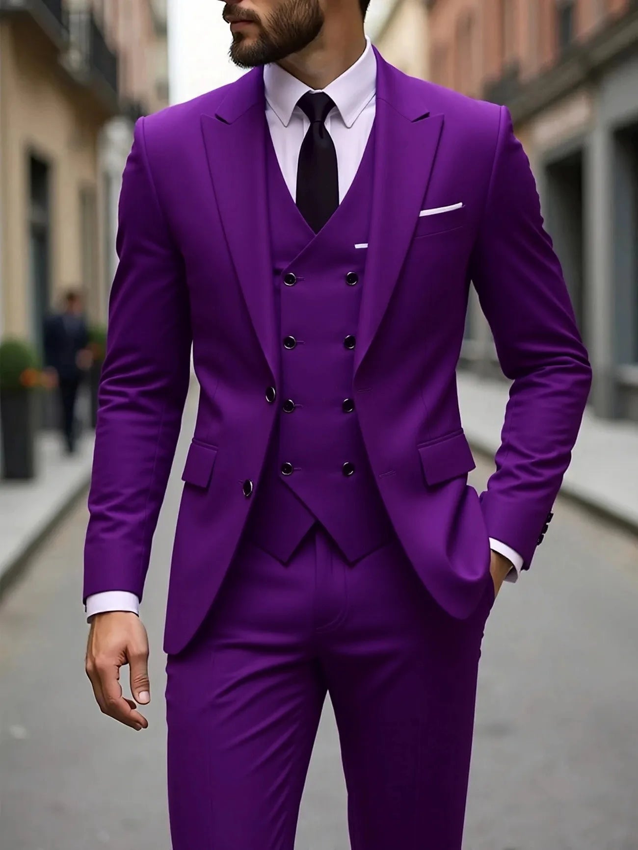 Four Seasons Wedding Groom Suit Big Size Business Formal Slim Fit Korean Style Three Piece Set Mens Tuxedo