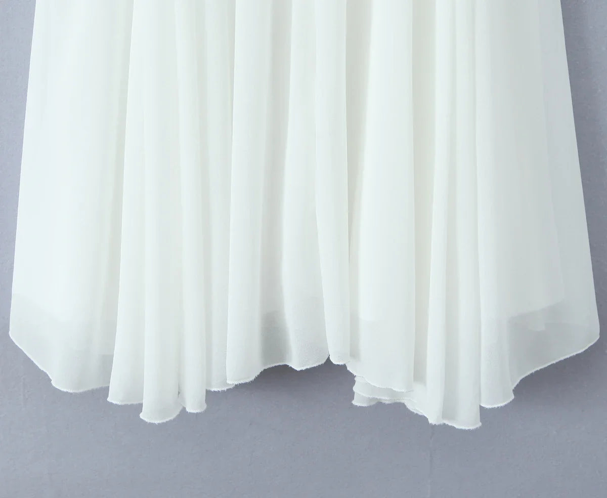 2025 BOHO Women White Big Backless Sling Dress O Neck Back Zipper Loose Swing Mini Short Dresses Holiday Robe